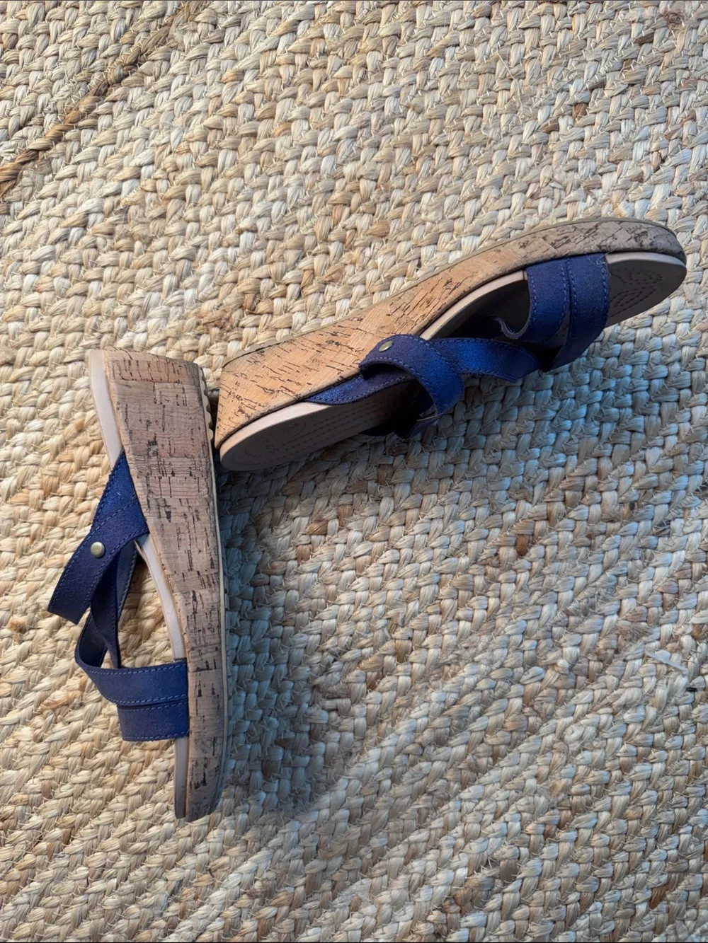 Crocs Patricia Navy Blue Strappy Wedge Sandals Size [Insert Size 6 W